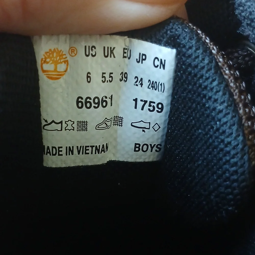 Timberland White Ledge Kid's Waterproof Hiking Lace Up Boots Size 6 Boys